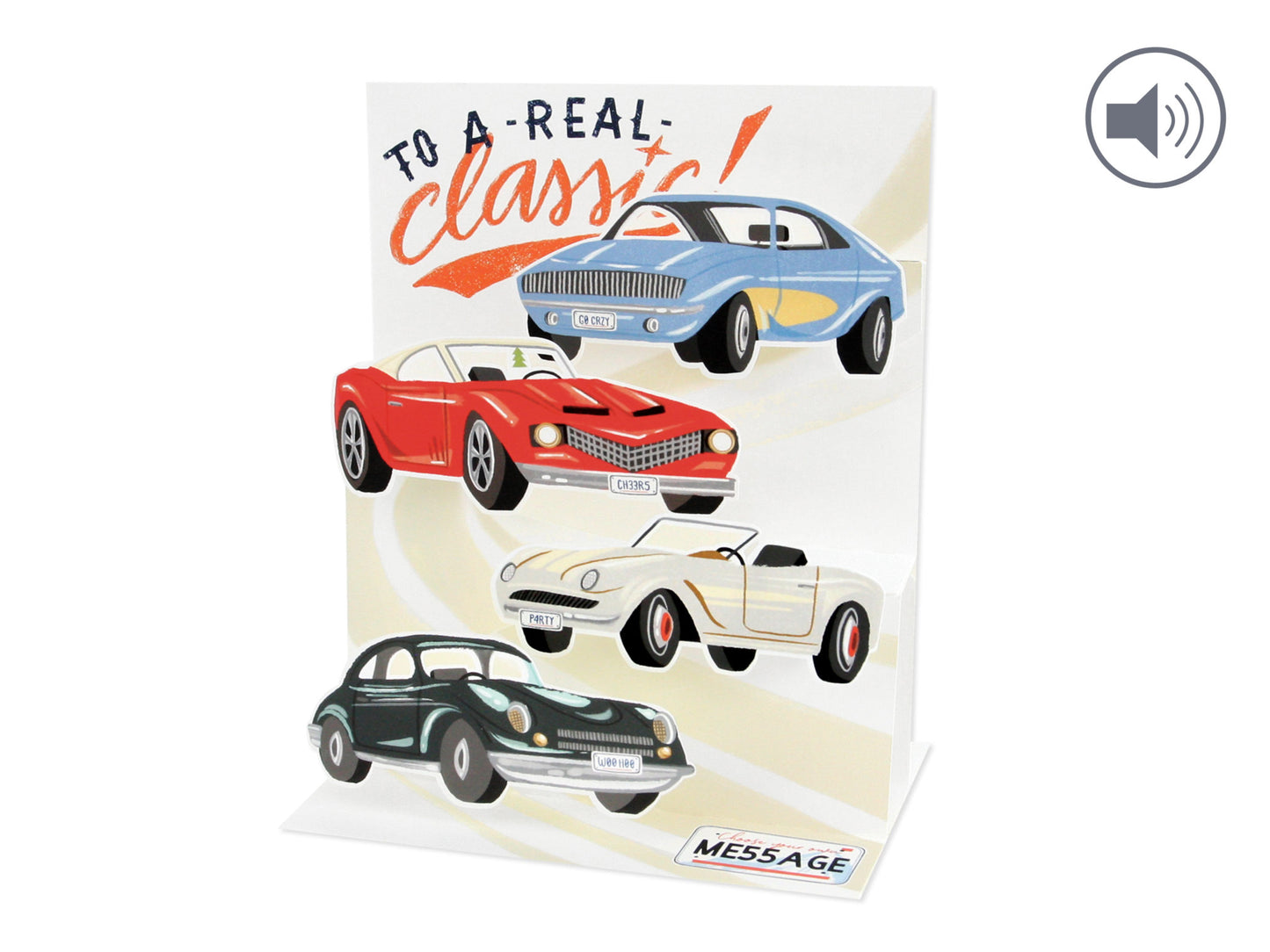 Classic Cars Sight & Sound Pop-Up card