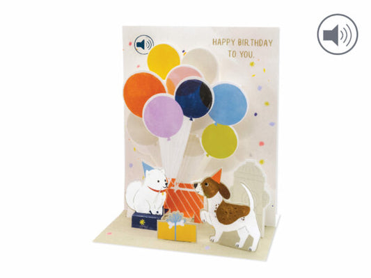 Balloon Dog Sight & Sound Pop-Up card
