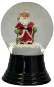 Large Santa Skiing Snowglobe