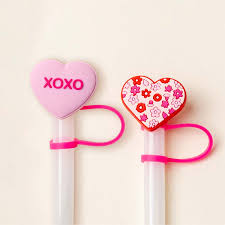 Hugs and Kisses Straw Toppers