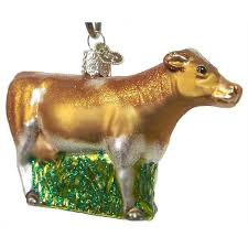 Brown Dairy Cow Ornament