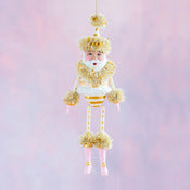 Brown Papa Noel Hanging Figure, 16"
