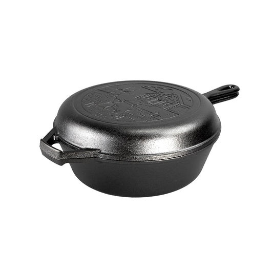 Lodge Wanderlust 3.2 Quart Seasoned Cast Iron Cabin Combo Cooker