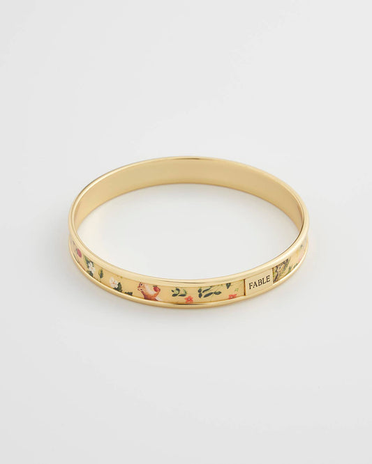 FABLE Meadow Creature Printed Bangle - Yellow