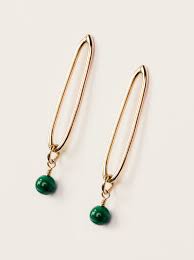 Malachite Drop Earrings