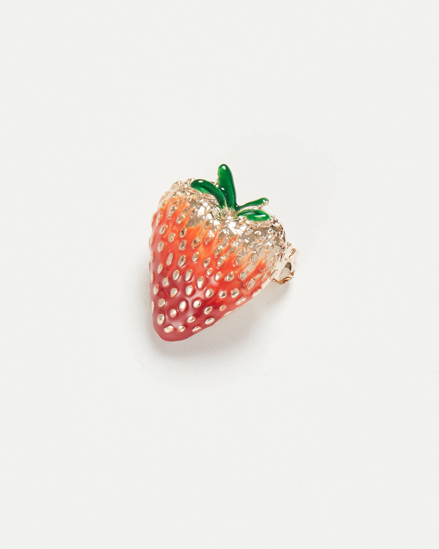 Enamel Strawberry Brooch - Hanging Box