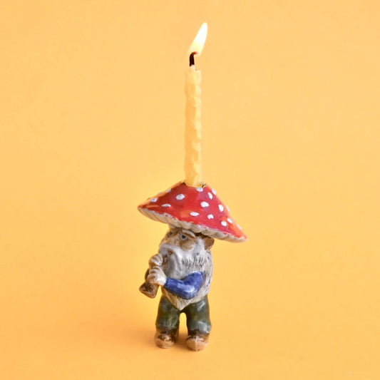 Mushroom Gnome Cake Topper