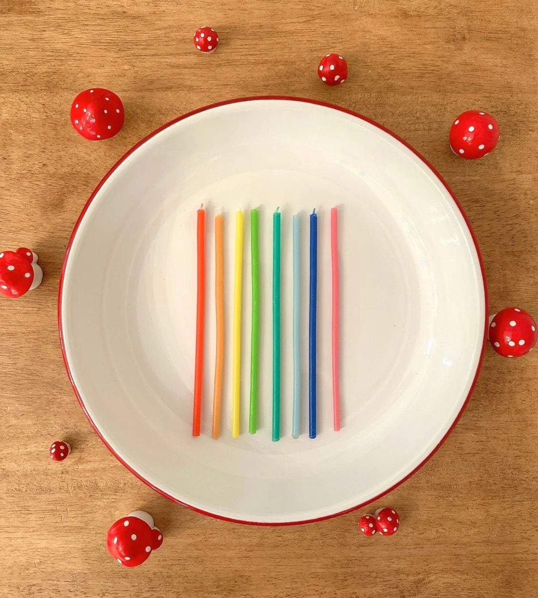 Rainbow Beeswax Candle Set