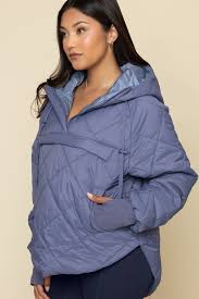 Pillow Packable Puffer Jacket-Americana Blue