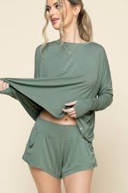 Perfect Lounge Shorts-Leaf Green