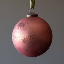 Antique Matte Rose Glass Ball Ornament