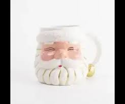 White Santa Mug