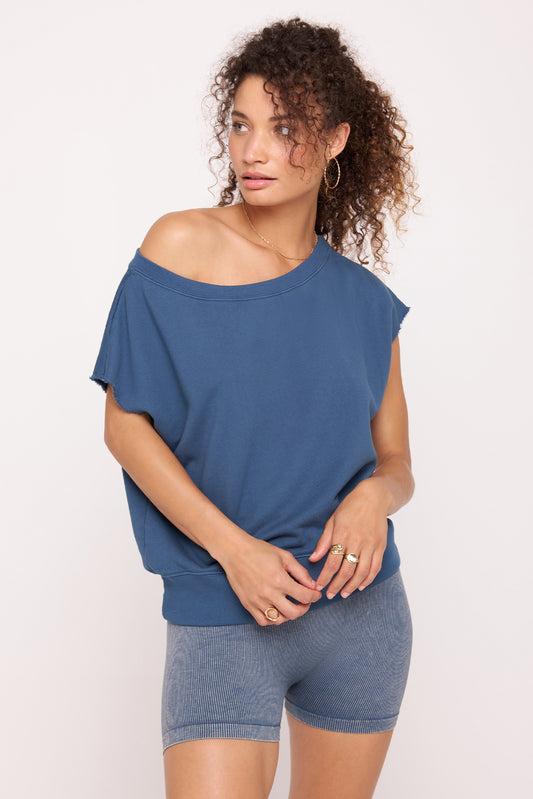 La Vida SS Off the Shoulder Sweatshirt