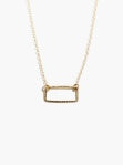 Floating Shape Necklace Rectangle