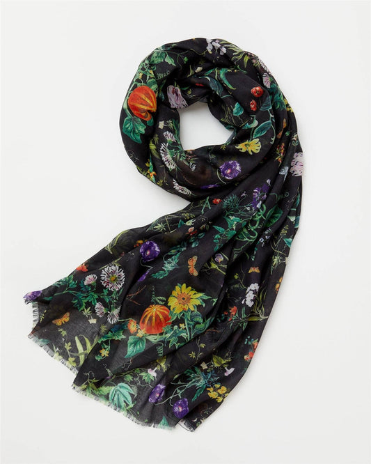 Pumpkin Black Scarf