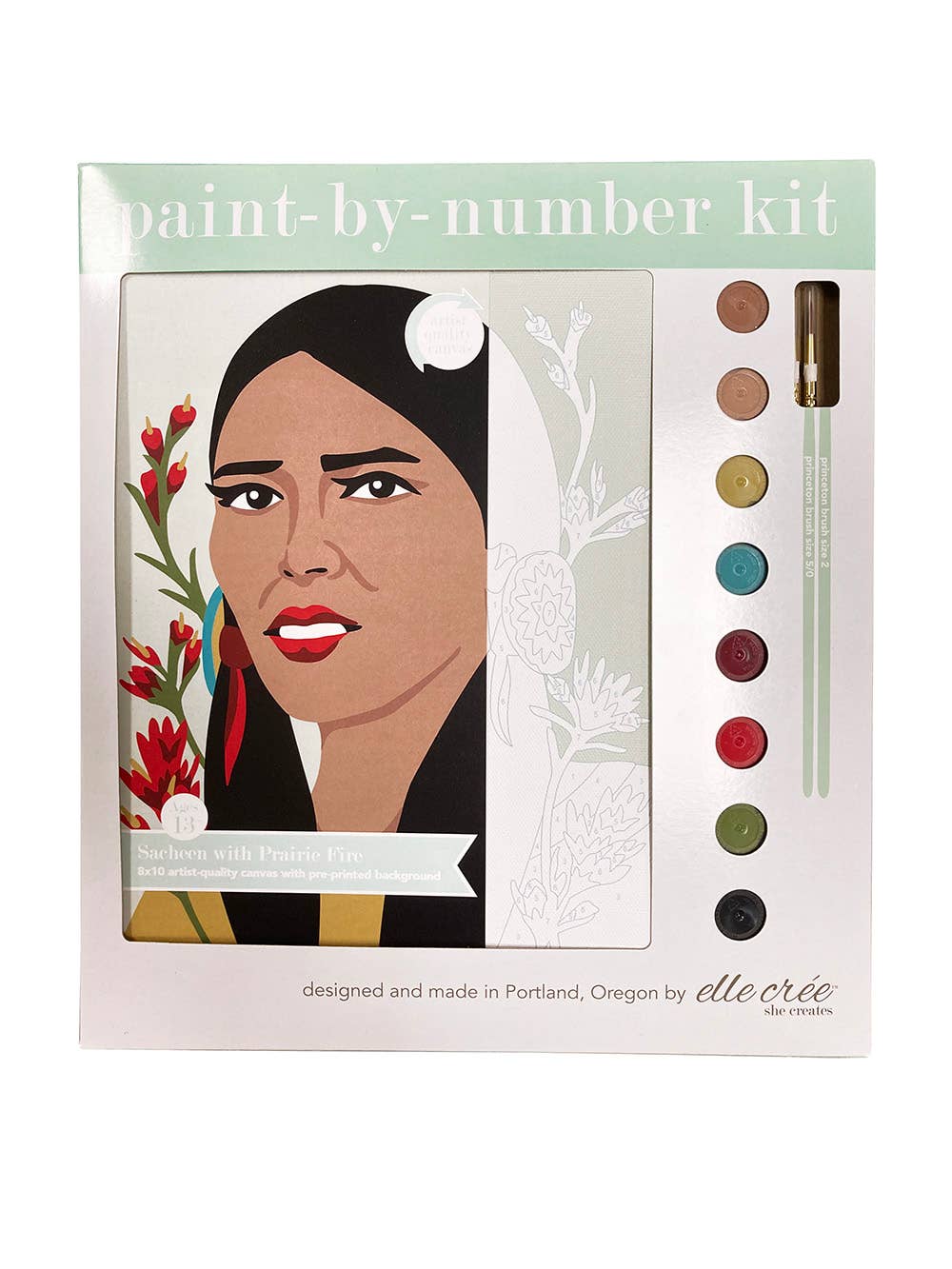 Sacheen with Prairie Fire Paint-by-Number Kit