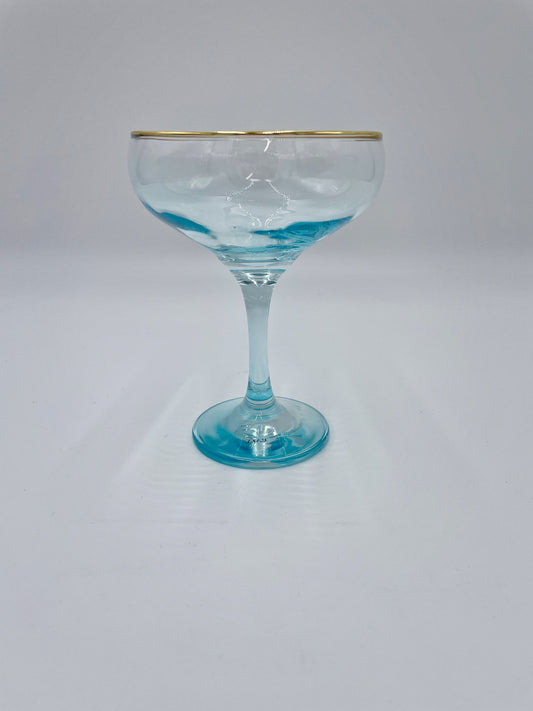Vietri Rainbow Assorted Coupe Glasses