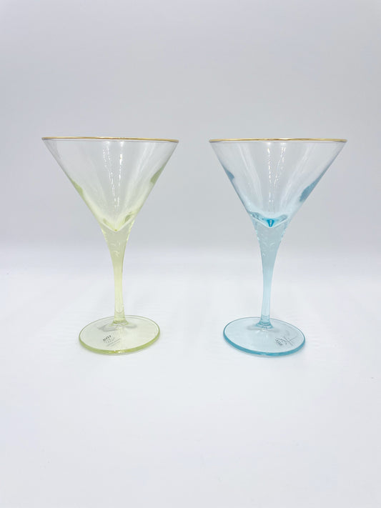 Vietri Rainbow Assorted Martini Glasses