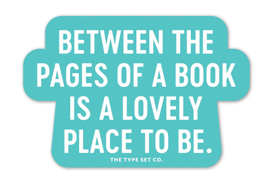 Between the Pages of a Book vinyl sticker