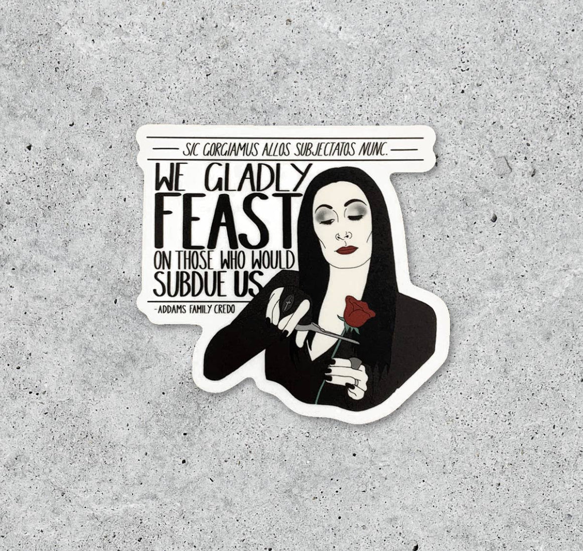 Morticia Addams Sticker