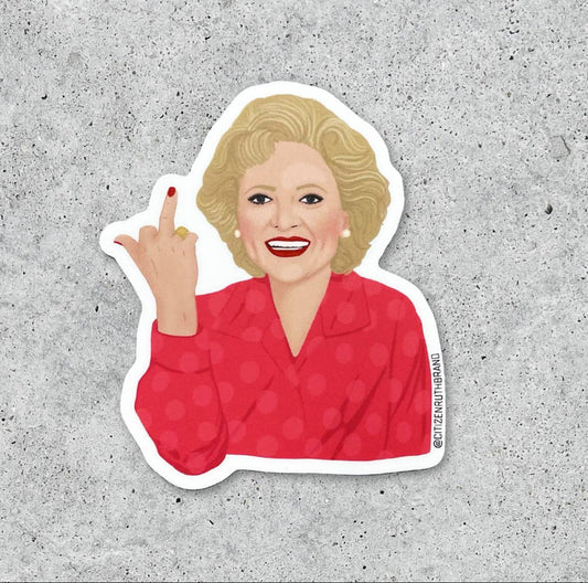 Betty White Bird Sticker